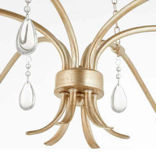 Quorum International 602-6 Lorelei 6 Light 50"W Crystal Candle - Matte Black