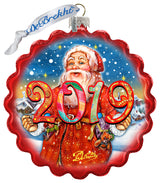 Celebration Santa Wreath Dated  Ornament