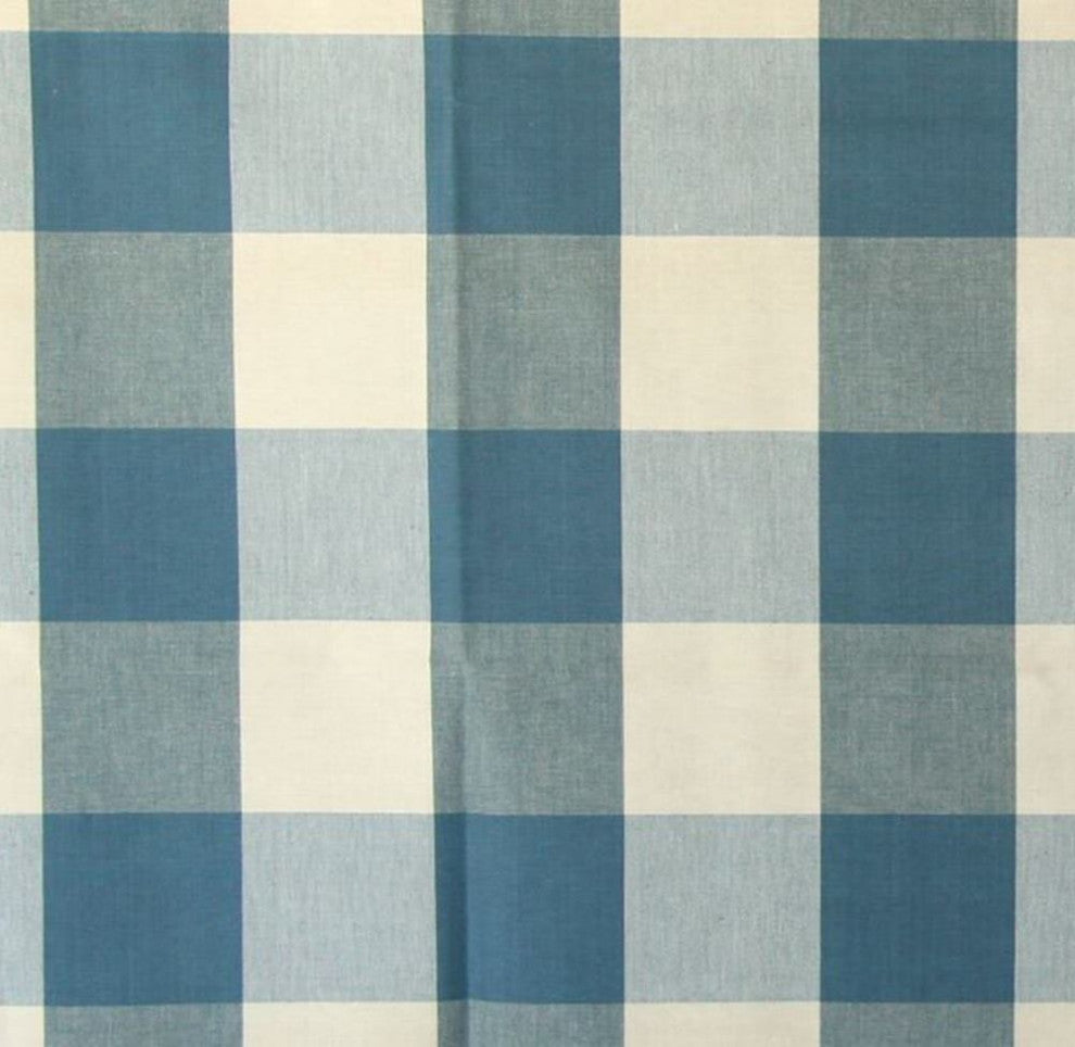 4" Blue Buffalo Check Fabric home decorating material, Standard Cut