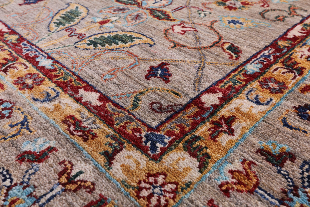 8' 1" X 11' 1" Hand Knotted Persian Tabriz Wool Rug Q7538