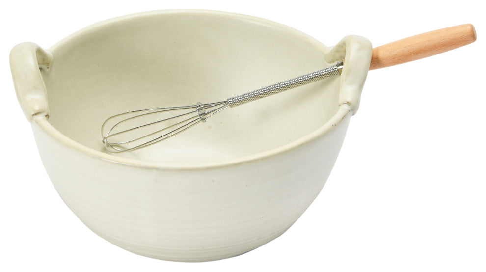 Stoneware Batter Bowl Whisk