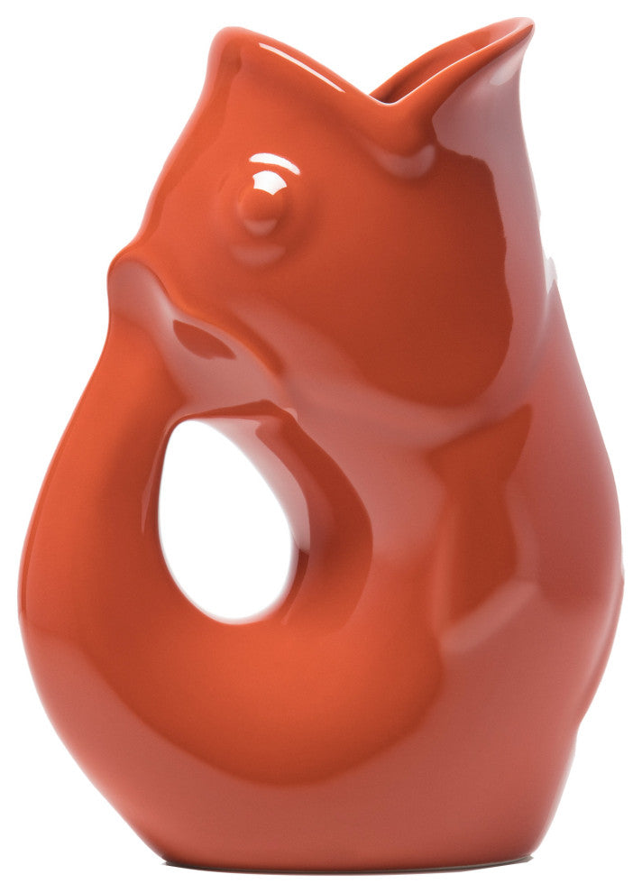 Gurgle Pot Pitcher, 42oz Capacity, 9.5" x 6.75", Paprika