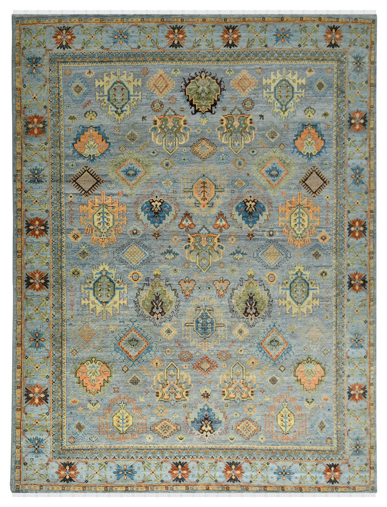 Milano Effy Area Rug, Gray, 9' x 12', Bordered