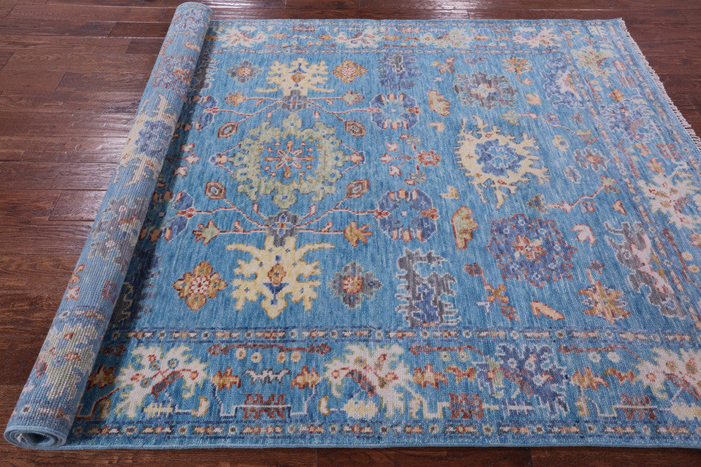 Turkish Oushak Hand-Knotted Wool Rug 5' 11" X 9' 1" - Q15678