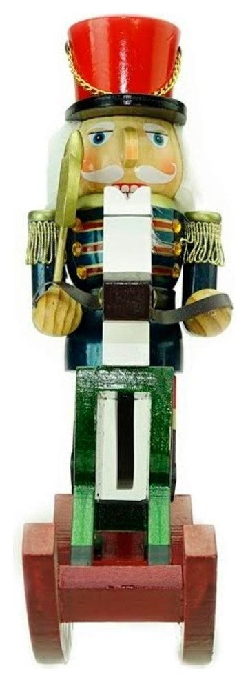 12" Wooden Christmas Nutcracker Soldier on Rocking Horse