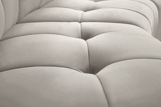 Limitless Velvet Upholstered 13-Piece Modular Sectional, Cream