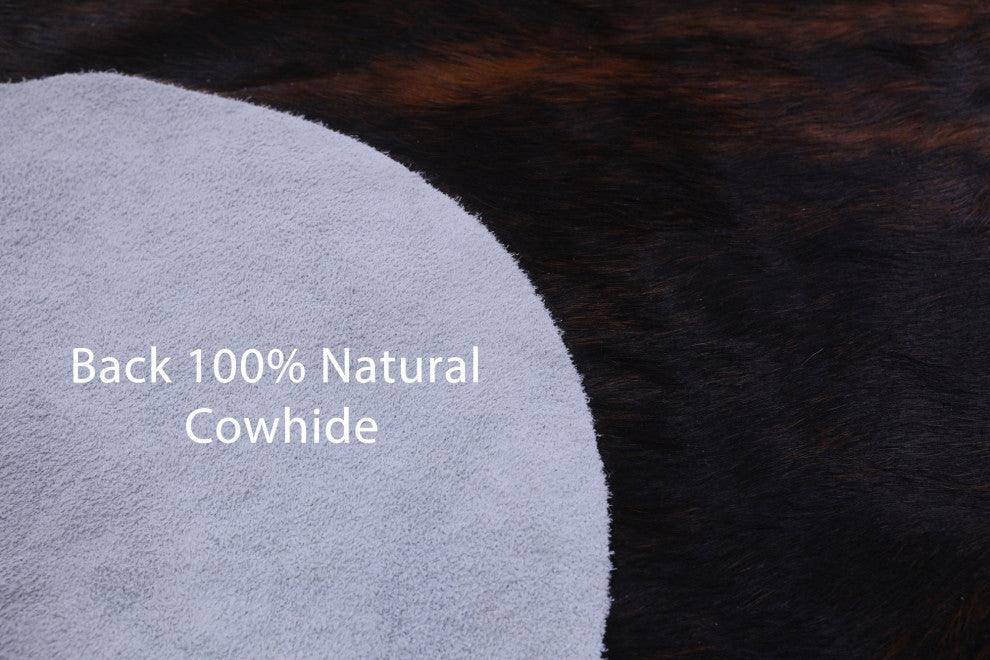 7' 2" X 6' 8" Brindle Natural Cowhide Rug C2269