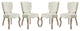 Array Dining Side Chair Set of 4, Ivory
