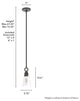 Hunter 6" Klein Noble Bronze 1 Light Pendant Ceiling