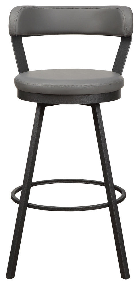 Sonya Pub Height Swivel Stools, Set of 2, Gray
