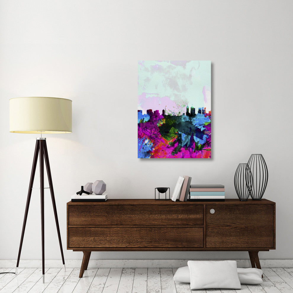 "Melbourne Watercolor Skyline" Fine Art Print