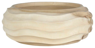 Uttermost Waveform Bleached Wood Bowl
