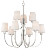 Maxim 11826SW Shelter 9 Light 30"W Chandelier - Satin Nickel