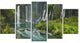 "Shiraito Falls Near Mount Fuji Japan" Landscape Wall Art, 5 Panels, 60"x32"