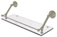 Prestige Que New 24" Floating Glass Shelf with Gallery Rail, Polished Nickel