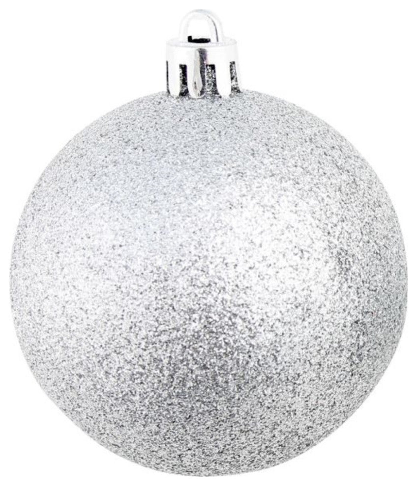 Vidaxl 100 Piece Christmas Ball Set 2.4" Silver