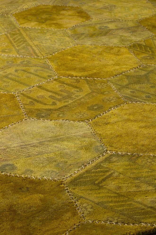 Hand Tufted Gold Wool Area Rug