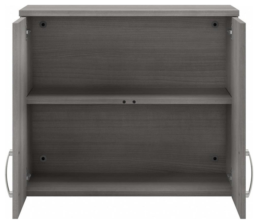 Universal Wall Cabinet with Doors and Shelves in Platinum Gray - Engineered Wood