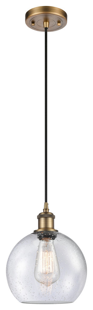 Innovations Lighting 516-1P-BB-G124-8-LED Athens 1 Light 8" Mini Pendant
