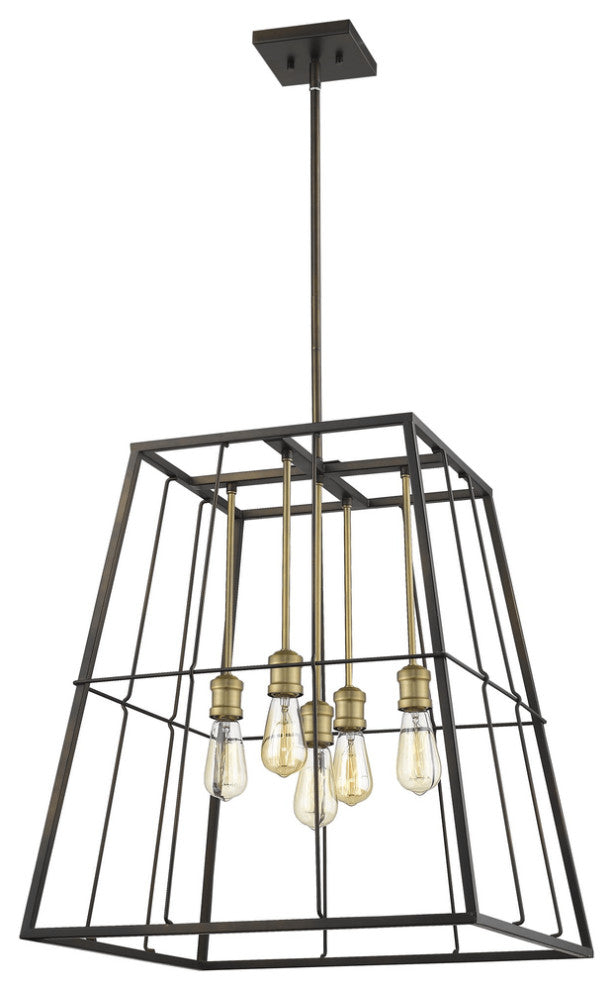 Charley 5-Light Oil-Rubbed Bronze Pendant