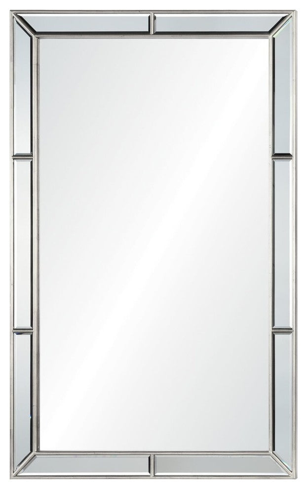 Mia Venetian Mirror, Distressed Silver Leaf