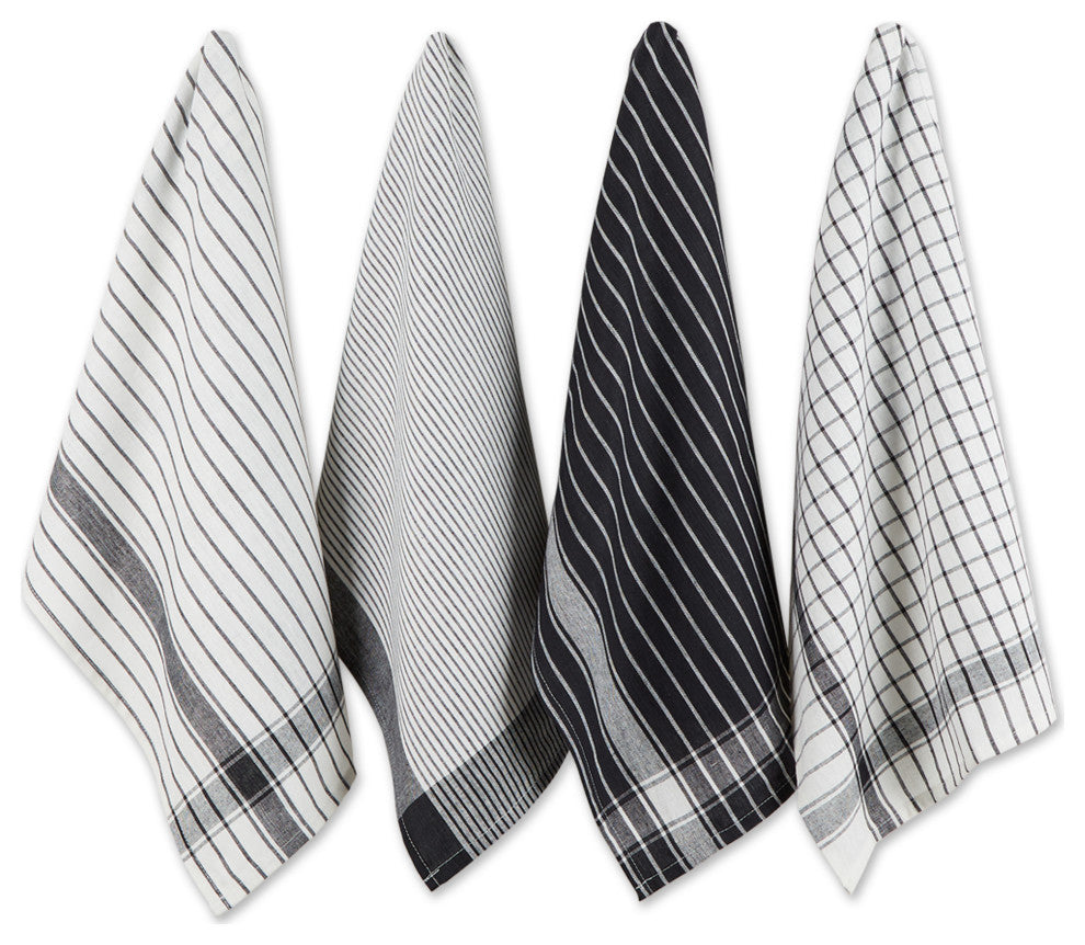 Black Basic Dishtowel (Set of 8)