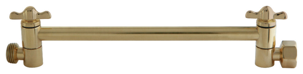 Kingston Brass 10" Adjustable High-Low Shower Arm, Polished Brass