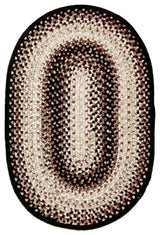 Homespice Decor Black Mist Indoor/Outdoor Braided Rug 8'x10' Oval
