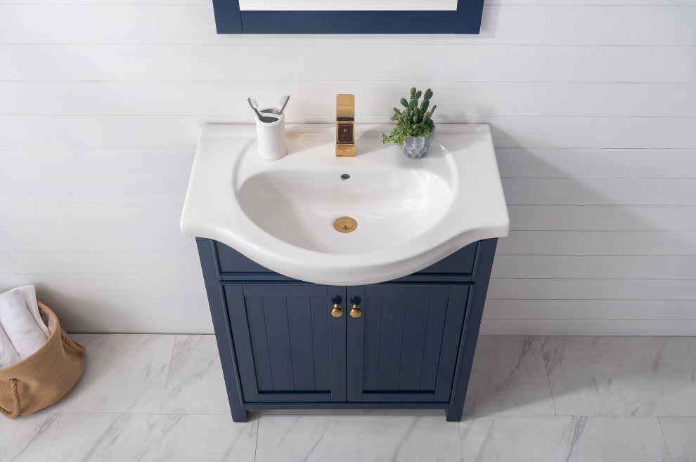 Marian Transitional Blue 30" Single Sink Vanity