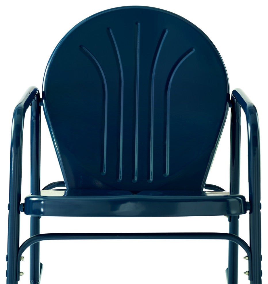 Griffith 3-Piece Outdoor Rocking Chair Set, Navy Gloss