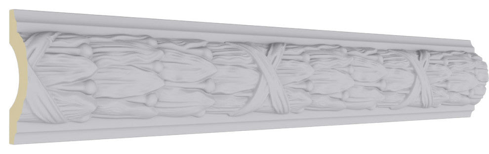 3"H x 1 1/8"P x 96"L Dublin Leaves Panel Moulding