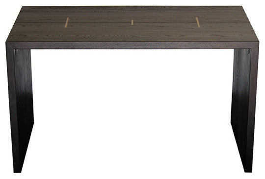 Maxwell 52" Dining Table, Finish: Dove, Brass