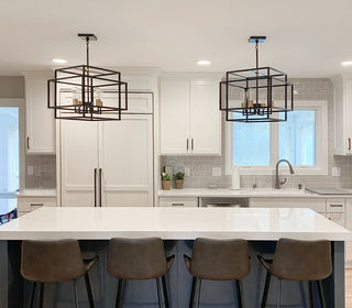 Maxim 10247 Liner 4 Light 18"W Pendant - Black / Satin Brass