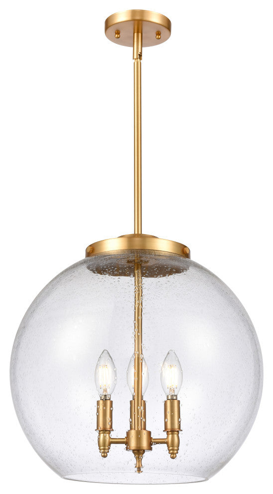 Athens Pendant, Satin Gold, Seedy, Seedy