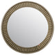 Benzara BM233863 Traditional Style Round Mirror, Decorative Trim Edges, White