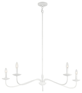 5-Light Chandelier, Bisque White