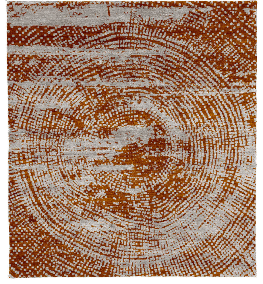 Yesod C Mohair Hand Knotted Tibetan Rug, 5'x8'