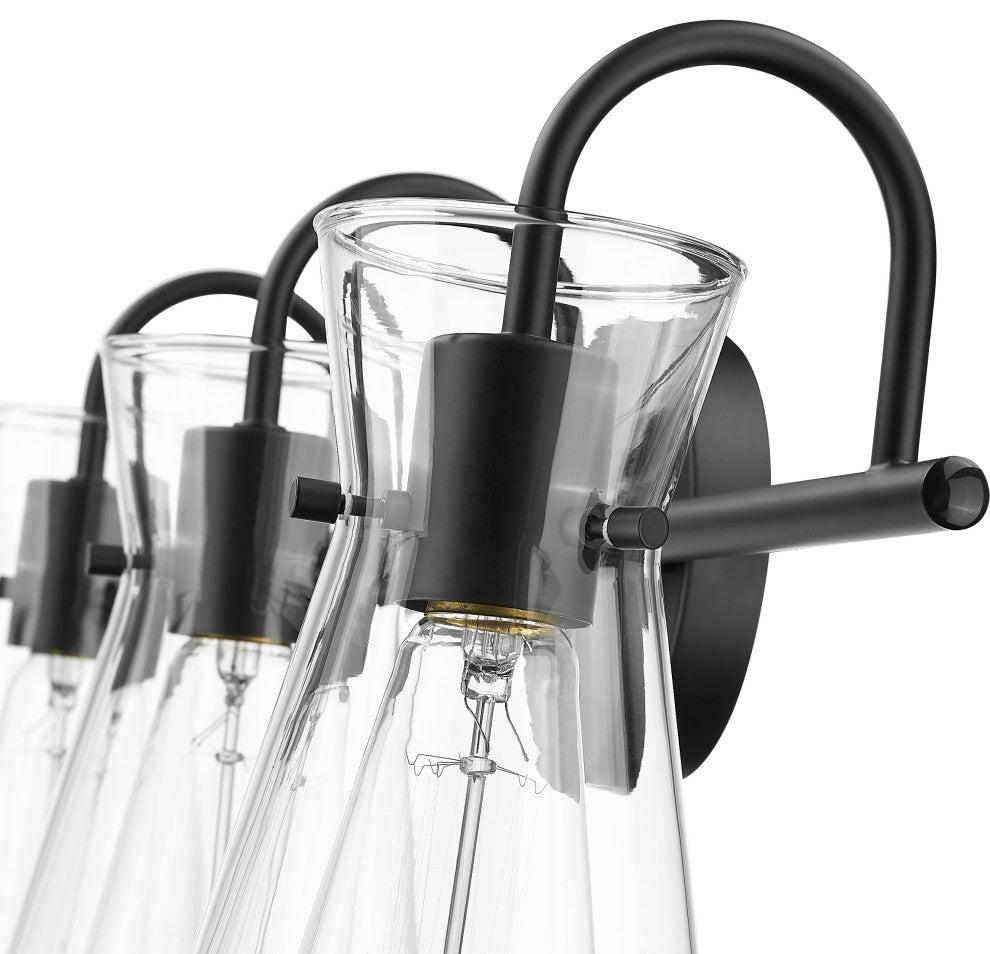 3 Light 22 in. Matte Black Vanity Light