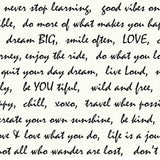 Dream Big Script Peel and Stick Wallpaper, Black