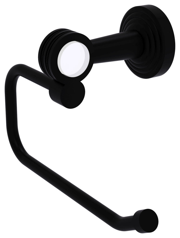 Pacific Beach Euro Style Dotted Accent Toilet Tissue Holder, Matte Black
