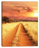 Straight Path in African Landscape, Oversized Landscape Canvas Art, 12"x20"
