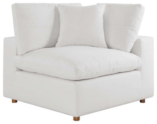Commix Down Filled Overstuffed 2-Piece Sectional Sofa Set, Pure White