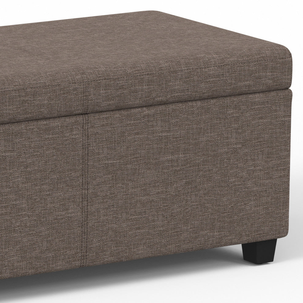 Avalon Extra Large Storage Ottoman Bench, Fawn Brown