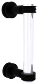 Clearview 8" Single Side Dotted Accent Shower Door Pull, Matte Black