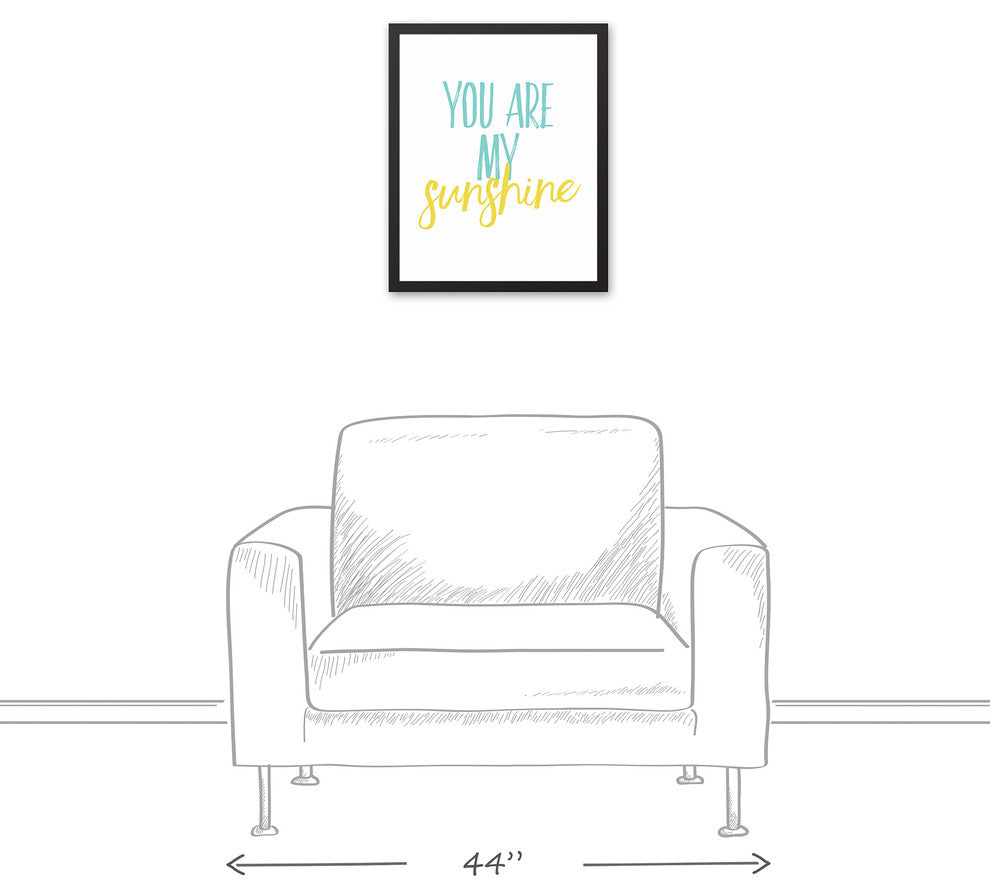 You Are My Sunshine 16x20 Black Framed Canvas