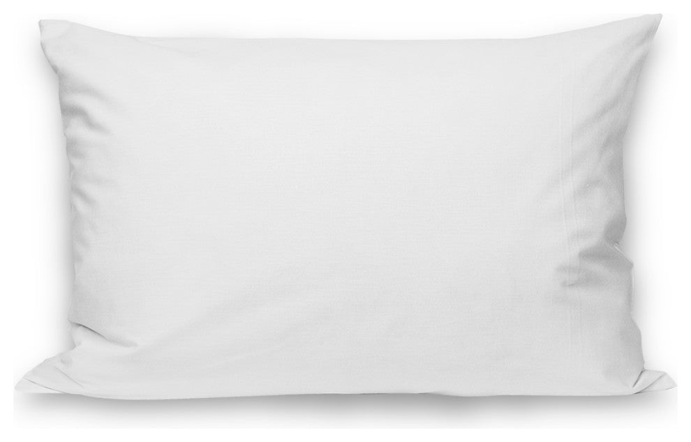 Plain Pillow Protectors, Envelope, Standard Size, White, Set of 2