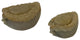 Lot 2 Stone Carved Abalone Shape Display Art, Aws2224