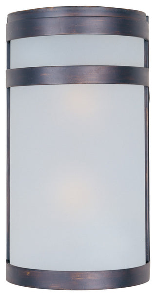 Maxim 5002 Arc 12" 2 Light Wall Sconce - Oil Rubbed Bronze / Frosted Glass