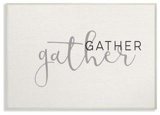 Stupell Ind. Gather Typography Wall Plaque Art, 10 x 15