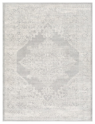 Surya Roma ROM-2348 9'x12'3" Rug, Light Gray/Medium Gray/White